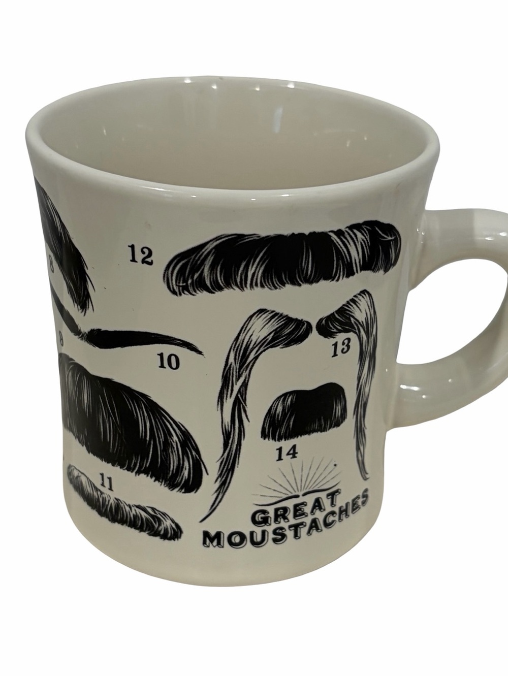 Unemployed Philosophers Guild GREAT MOUSTACHES Ceramic 10 oz MUG